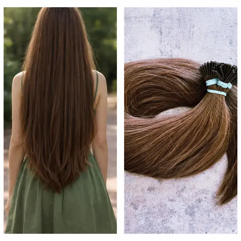 Tincsezett 7.4 színű 50cm 100% emberi haj/ 10gr