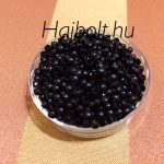 Fekete szilikon nélküli nano gyűrű 100db (1#)