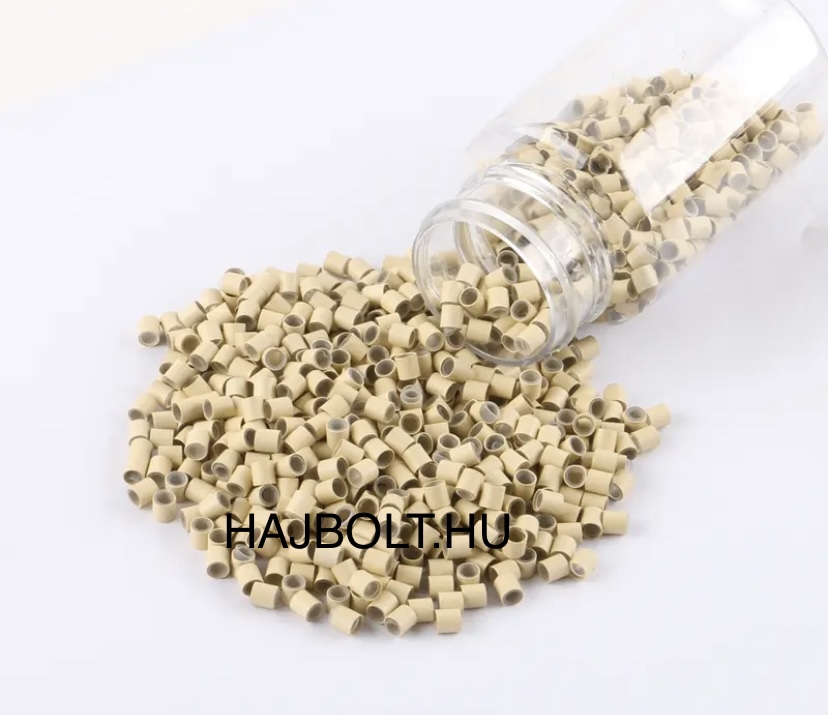 Világosszőke szilikonos réz hüvelygyűrű 1000 db/2,8mm; 3,5mm