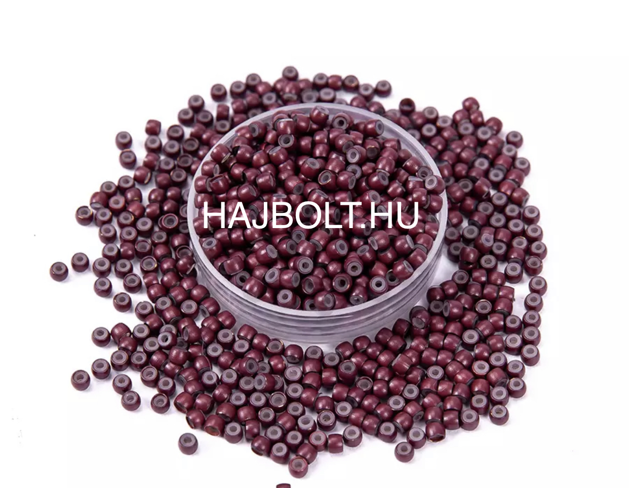 Burgundi szilikonos nano gyűrű 1000db (15#)