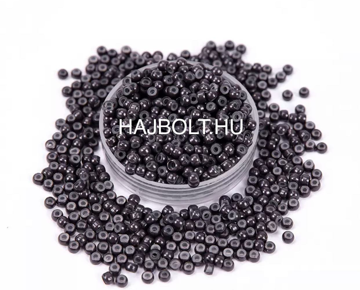Sötétbarna szilikonos nano gyűrű 100db (3#)