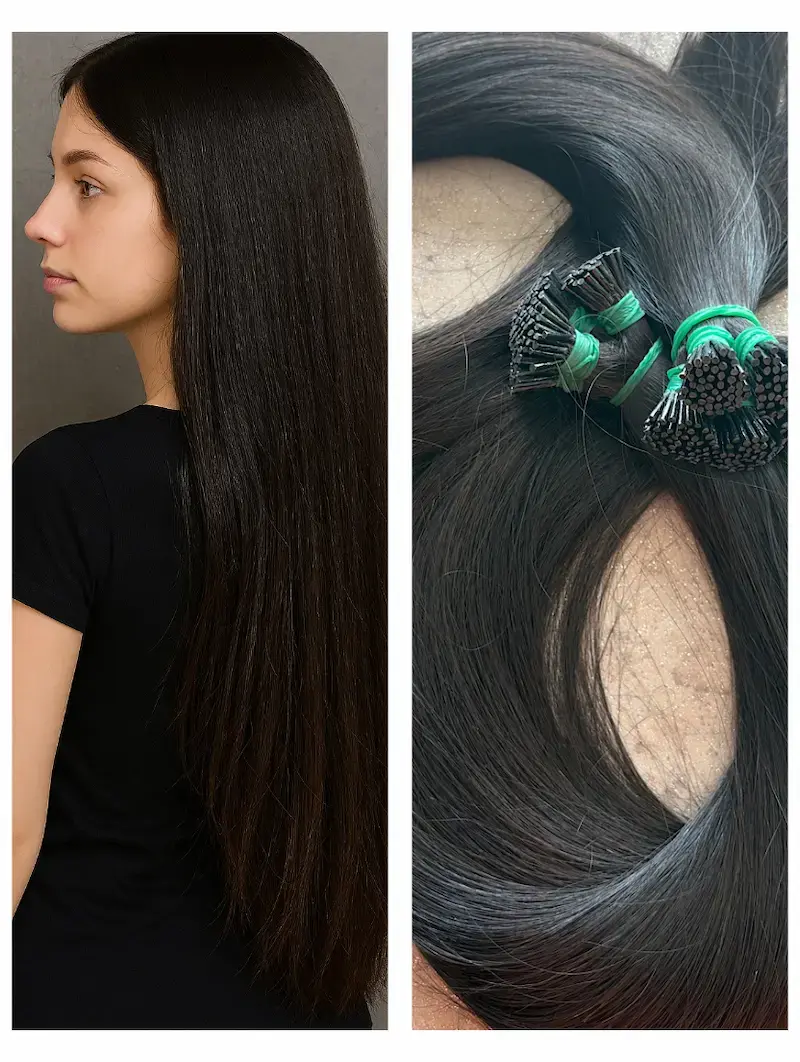 Tincsezett 40cm natúr vékonyszálú haj 100% eredeti emberi/10 gr