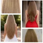 Festett 8-as 100% emberi hajból készült csatos haj kb. 110-115 gr 70 cm